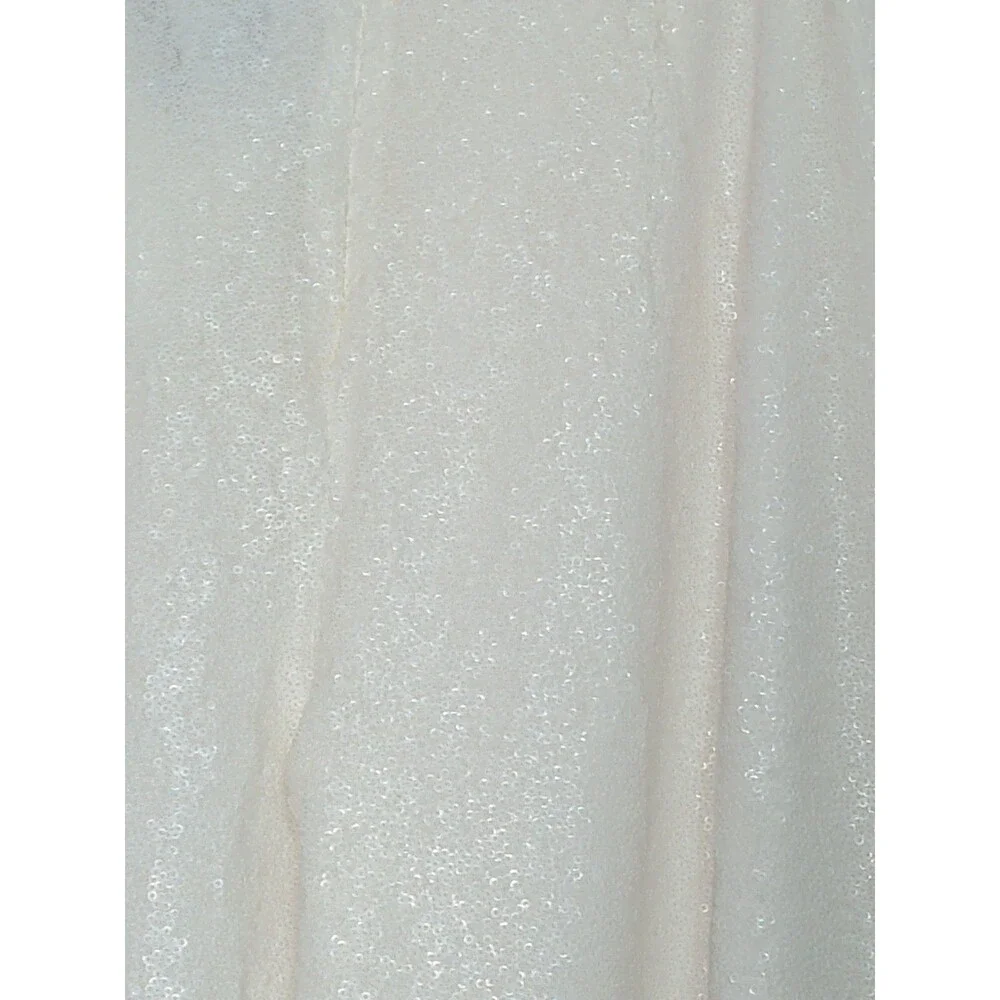 Black Halo Eve Size 8 White Sequin High Waisted Pants Formal Evening Bridal - Picture 7 of 12
